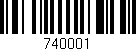 Código de barras (EAN, GTIN, SKU, ISBN): '740001'