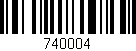 Código de barras (EAN, GTIN, SKU, ISBN): '740004'