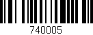 Código de barras (EAN, GTIN, SKU, ISBN): '740005'