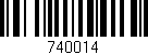 Código de barras (EAN, GTIN, SKU, ISBN): '740014'