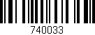 Código de barras (EAN, GTIN, SKU, ISBN): '740033'