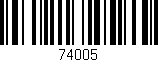 Código de barras (EAN, GTIN, SKU, ISBN): '74005'