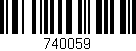 Código de barras (EAN, GTIN, SKU, ISBN): '740059'