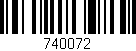 Código de barras (EAN, GTIN, SKU, ISBN): '740072'