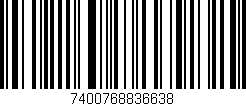 Código de barras (EAN, GTIN, SKU, ISBN): '7400768836638'