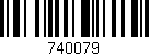 Código de barras (EAN, GTIN, SKU, ISBN): '740079'