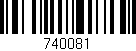 Código de barras (EAN, GTIN, SKU, ISBN): '740081'
