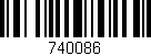 Código de barras (EAN, GTIN, SKU, ISBN): '740086'