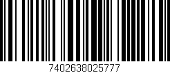 Código de barras (EAN, GTIN, SKU, ISBN): '7402638025777'