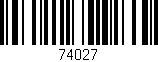 Código de barras (EAN, GTIN, SKU, ISBN): '74027'