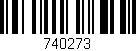 Código de barras (EAN, GTIN, SKU, ISBN): '740273'