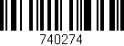 Código de barras (EAN, GTIN, SKU, ISBN): '740274'