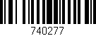 Código de barras (EAN, GTIN, SKU, ISBN): '740277'
