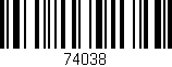 Código de barras (EAN, GTIN, SKU, ISBN): '74038'