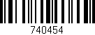 Código de barras (EAN, GTIN, SKU, ISBN): '740454'