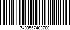 Código de barras (EAN, GTIN, SKU, ISBN): '7409567489700'