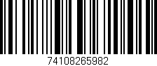 Código de barras (EAN, GTIN, SKU, ISBN): '74108265982'
