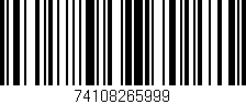 Código de barras (EAN, GTIN, SKU, ISBN): '74108265999'
