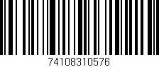 Código de barras (EAN, GTIN, SKU, ISBN): '74108310576'