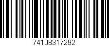 Código de barras (EAN, GTIN, SKU, ISBN): '74108317292'