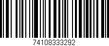 Código de barras (EAN, GTIN, SKU, ISBN): '74108333292'