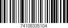 Código de barras (EAN, GTIN, SKU, ISBN): '74108335104'
