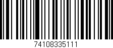 Código de barras (EAN, GTIN, SKU, ISBN): '74108335111'