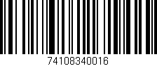 Código de barras (EAN, GTIN, SKU, ISBN): '74108340016'