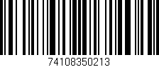 Código de barras (EAN, GTIN, SKU, ISBN): '74108350213'