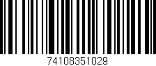 Código de barras (EAN, GTIN, SKU, ISBN): '74108351029'