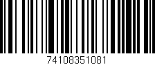 Código de barras (EAN, GTIN, SKU, ISBN): '74108351081'