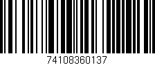 Código de barras (EAN, GTIN, SKU, ISBN): '74108360137'