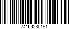 Código de barras (EAN, GTIN, SKU, ISBN): '74108360151'