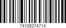 Código de barras (EAN, GTIN, SKU, ISBN): '74108374714'