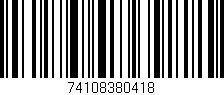Código de barras (EAN, GTIN, SKU, ISBN): '74108380418'