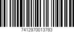 Código de barras (EAN, GTIN, SKU, ISBN): '7412970013783'