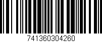 Código de barras (EAN, GTIN, SKU, ISBN): '741360304260'