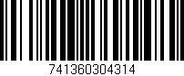 Código de barras (EAN, GTIN, SKU, ISBN): '741360304314'