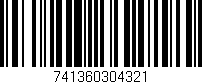 Código de barras (EAN, GTIN, SKU, ISBN): '741360304321'