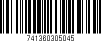 Código de barras (EAN, GTIN, SKU, ISBN): '741360305045'