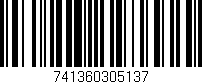 Código de barras (EAN, GTIN, SKU, ISBN): '741360305137'
