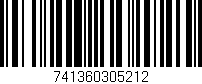 Código de barras (EAN, GTIN, SKU, ISBN): '741360305212'