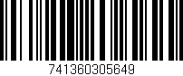 Código de barras (EAN, GTIN, SKU, ISBN): '741360305649'