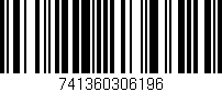 Código de barras (EAN, GTIN, SKU, ISBN): '741360306196'