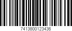 Código de barras (EAN, GTIN, SKU, ISBN): '7413800123436'