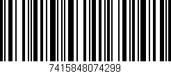 Código de barras (EAN, GTIN, SKU, ISBN): '7415848074299'