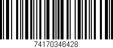 Código de barras (EAN, GTIN, SKU, ISBN): '74170346428'