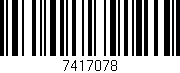 Código de barras (EAN, GTIN, SKU, ISBN): '7417078'