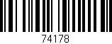 Código de barras (EAN, GTIN, SKU, ISBN): '74178'