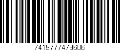 Código de barras (EAN, GTIN, SKU, ISBN): '7419777479606'